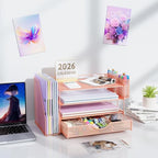 gianotter Desk Organizers and Accessories with File Holder, 4-Tier Kit