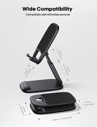 Minimalist Lamicall Cell Phone Stand for Desk - [Height Adjustable] Foldable Essentials