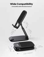 Minimalist Lamicall Cell Phone Stand for Desk - [Height Adjustable] Foldable Essentials