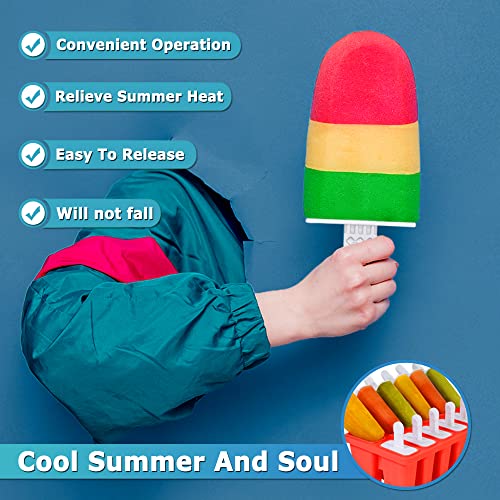 Silicone Popsicle Molds 10-cavity, DIY Ice Pop Mold for Kids Set