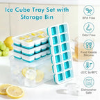 Smart Home NFK Ice Cube Tray with Lid & Kit