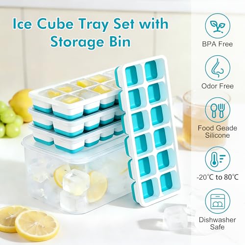 Smart Home NFK Ice Cube Tray with Lid & Kit