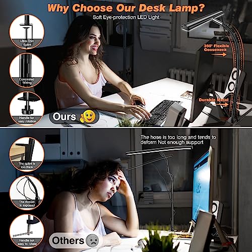 Minimalist Airlonv LED Desk Lamp for Office Home, Eye-Caring Kit