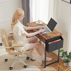 Eco-Friendly DUMOS 32" Home Office Computer Desk with Drawers, Small Gaming Essentials