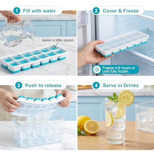 Smart Home NFK Ice Cube Tray with Lid & Kit