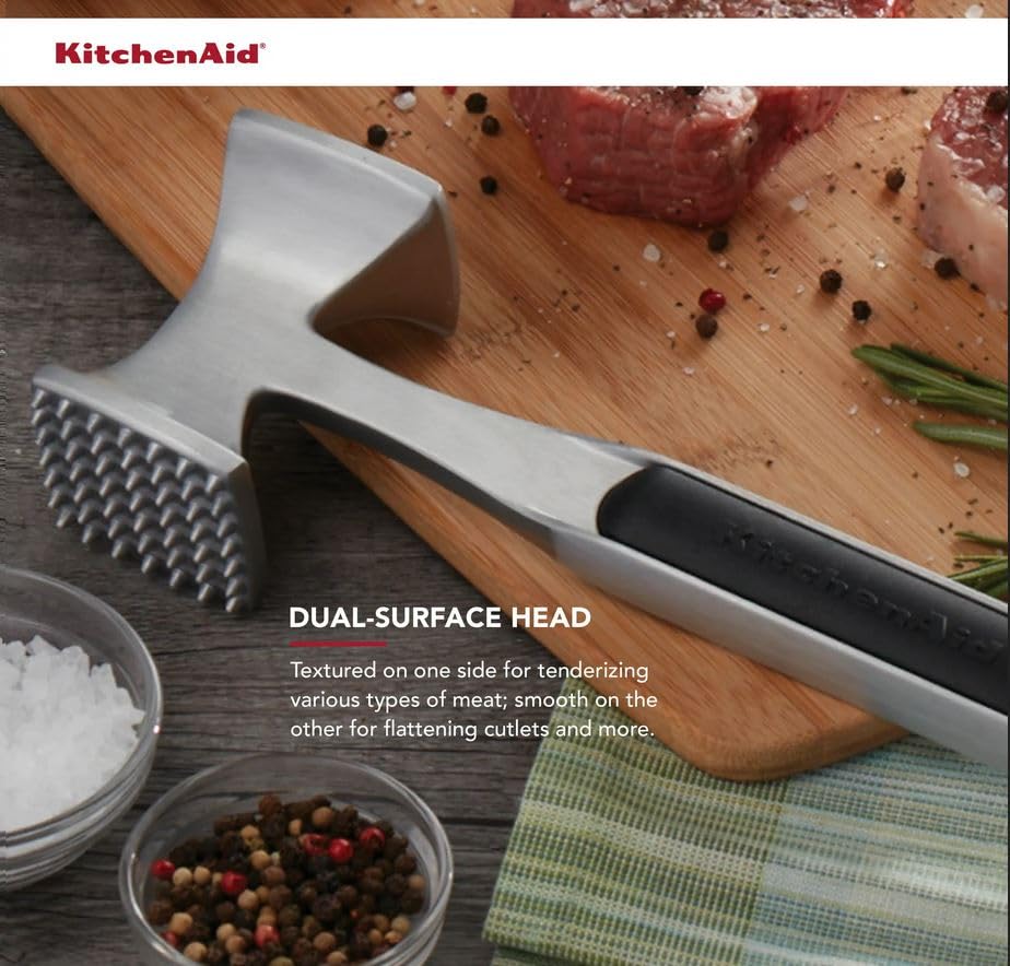 Gourmet Multi Sided Meat Tenderizer for Pounding Meats, Nuts, Kit