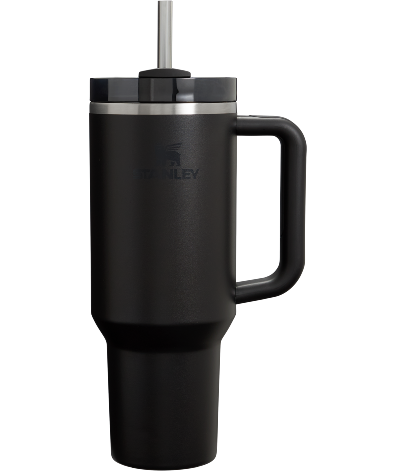 Double-Wall Vacuum The Quencher H2.0 Flowstate Tumbler  | Stanley Create D332L - Premium Stainless Steel Straw Cup for All-Day Hydration - Black 2.0