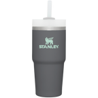 Splash-Resistant FlowState The Quencher H2.0 Flowstate Tumbler  | Stanley Create D329E - Double-Wall Vacuum Insulated Travel Tumbler with Straw Detail