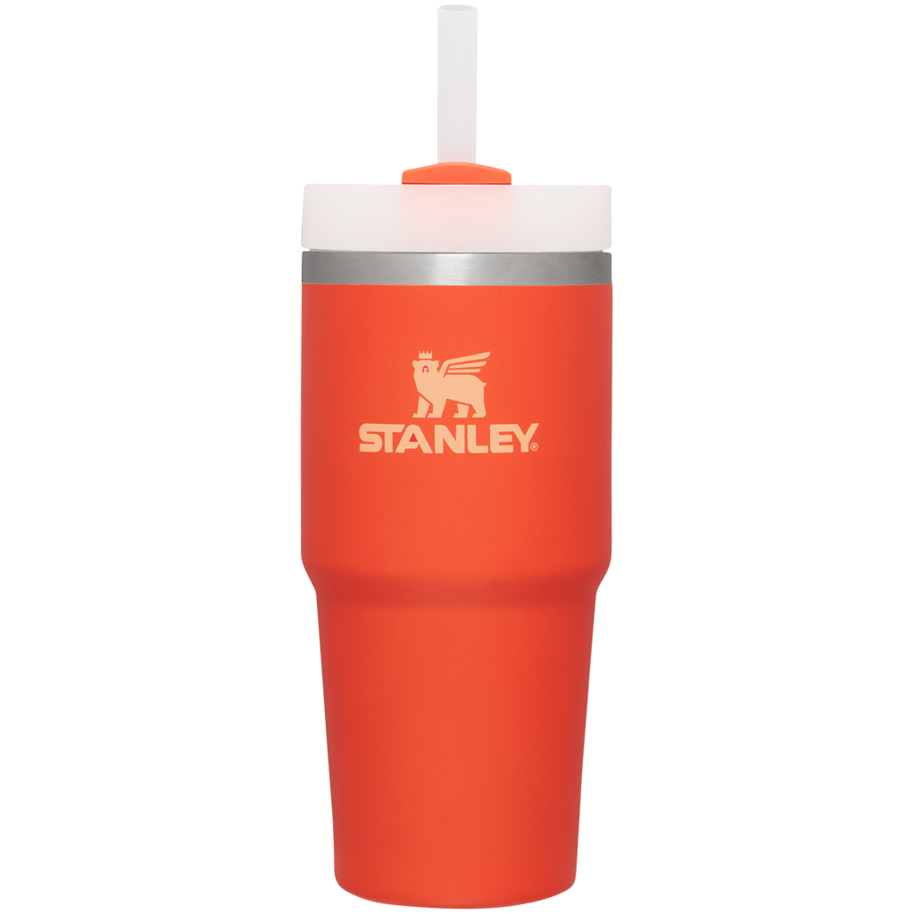 Splash-Resistant FlowState The Quencher H2.0 Flowstate Tumbler  | Stanley Create D329E - Double-Wall Vacuum Insulated Travel Tumbler with Straw Detail