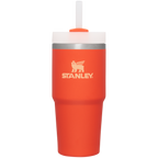 Splash-Resistant FlowState The Quencher H2.0 Flowstate Tumbler  | Stanley Create D329E - Double-Wall Vacuum Insulated Travel Tumbler with Straw Detail