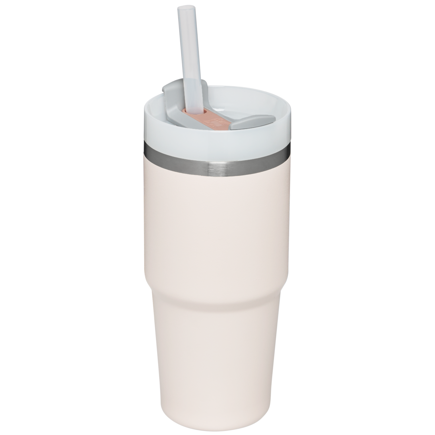 Splash-Resistant FlowState The Quencher H2.0 Flowstate Tumbler  | Stanley Create D329E - Double-Wall Vacuum Insulated Travel Tumbler with Straw Detail