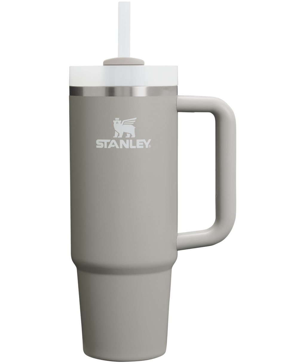 Insulated Travel The Quencher H2.0 Flowstate Tumbler | Stanley Create D331C - 40oz Large Capacity Car-Cup Friendly Quencher - Ash