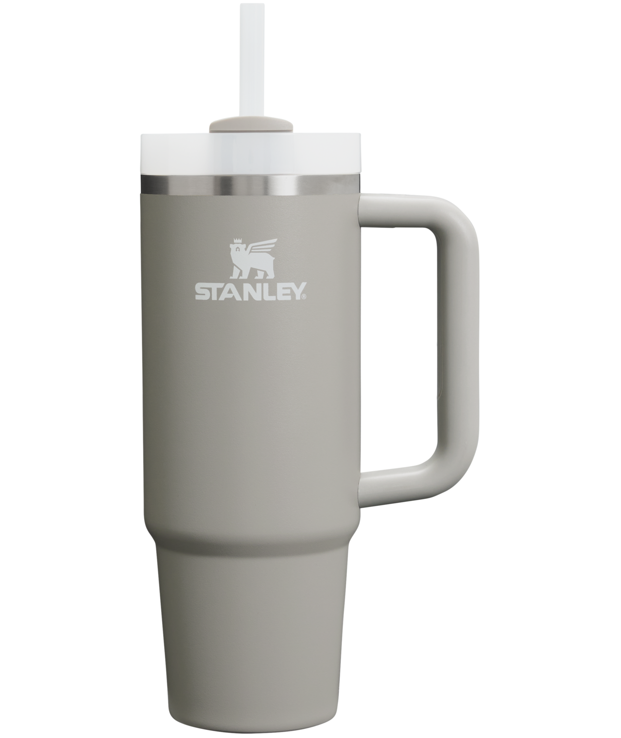 Insulated Travel The Quencher H2.0 Flowstate Tumbler | Stanley Create D331C - 40oz Large Capacity Car-Cup Friendly Quencher - Ash