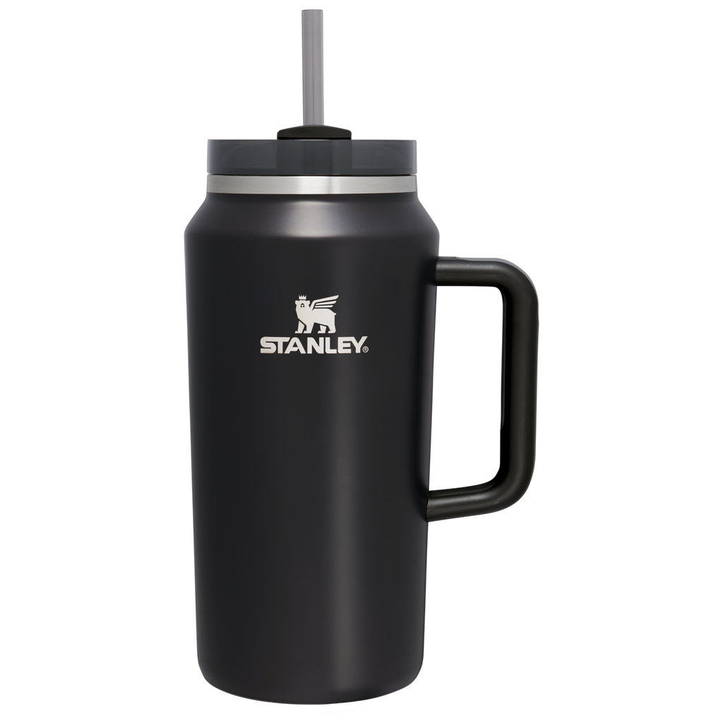 Splash-Resistant FlowState The Quencher H2.0 Flowstate Tumbler D033Q - 40oz Large Capacity Car-Cup Friendly Quencher - Black Glow