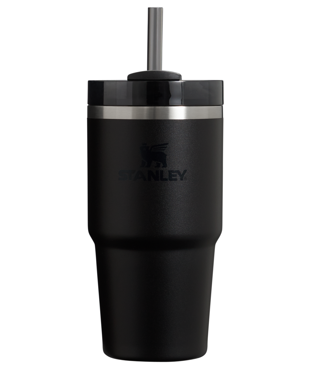 Splash-Resistant FlowState The Quencher H2.0 Flowstate Tumbler | Stanley Create D330L - Premium Stainless Steel Straw Cup for All-Day Hydration - Black 2.0