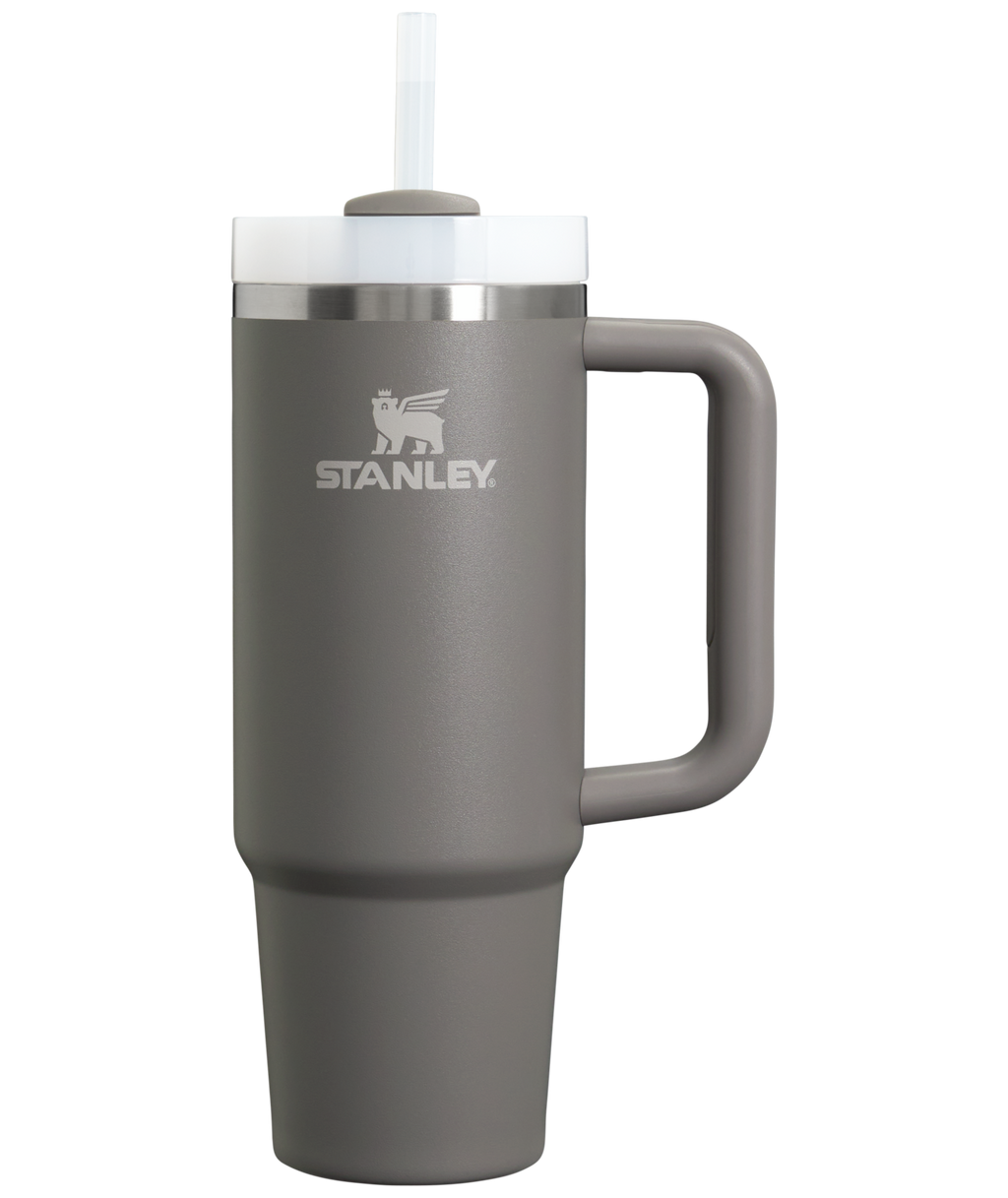 Insulated Travel The Quencher H2.0 Flowstate Tumbler | Stanley Create D331C - 40oz Large Capacity Car-Cup Friendly Quencher - Stone