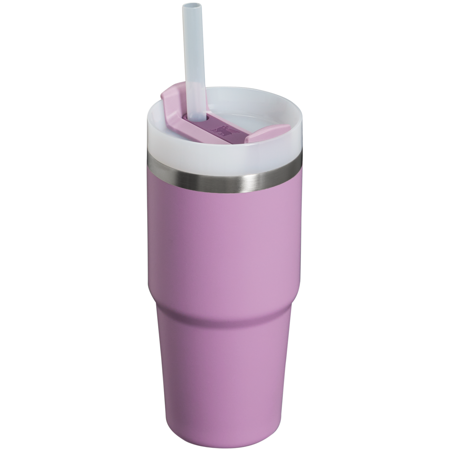 Splash-Resistant FlowState The Quencher H2.0 Flowstate Tumbler  | Stanley Create D329E - Double-Wall Vacuum Insulated Travel Tumbler with Straw Detail
