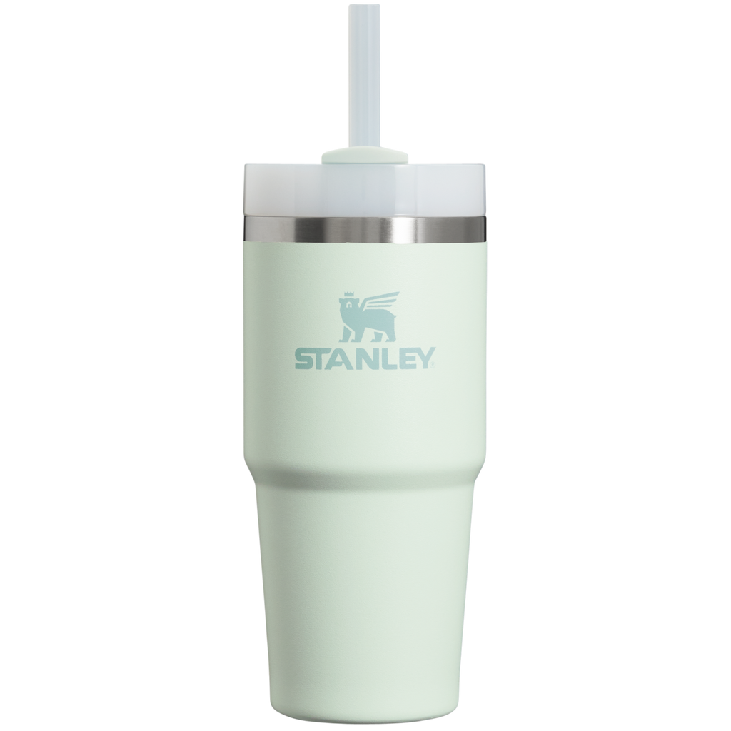 Splash-Resistant FlowState The Quencher H2.0 Flowstate Tumbler  | Stanley Create D329E - Double-Wall Vacuum Insulated Travel Tumbler with Straw Detail
