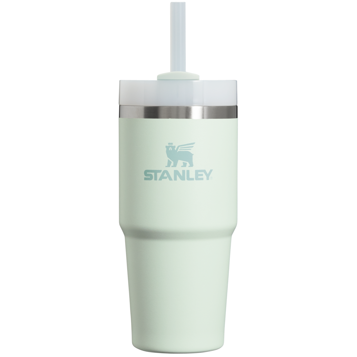Splash-Resistant FlowState The Quencher H2.0 Flowstate Tumbler  | Stanley Create D329E - Double-Wall Vacuum Insulated Travel Tumbler with Straw Detail