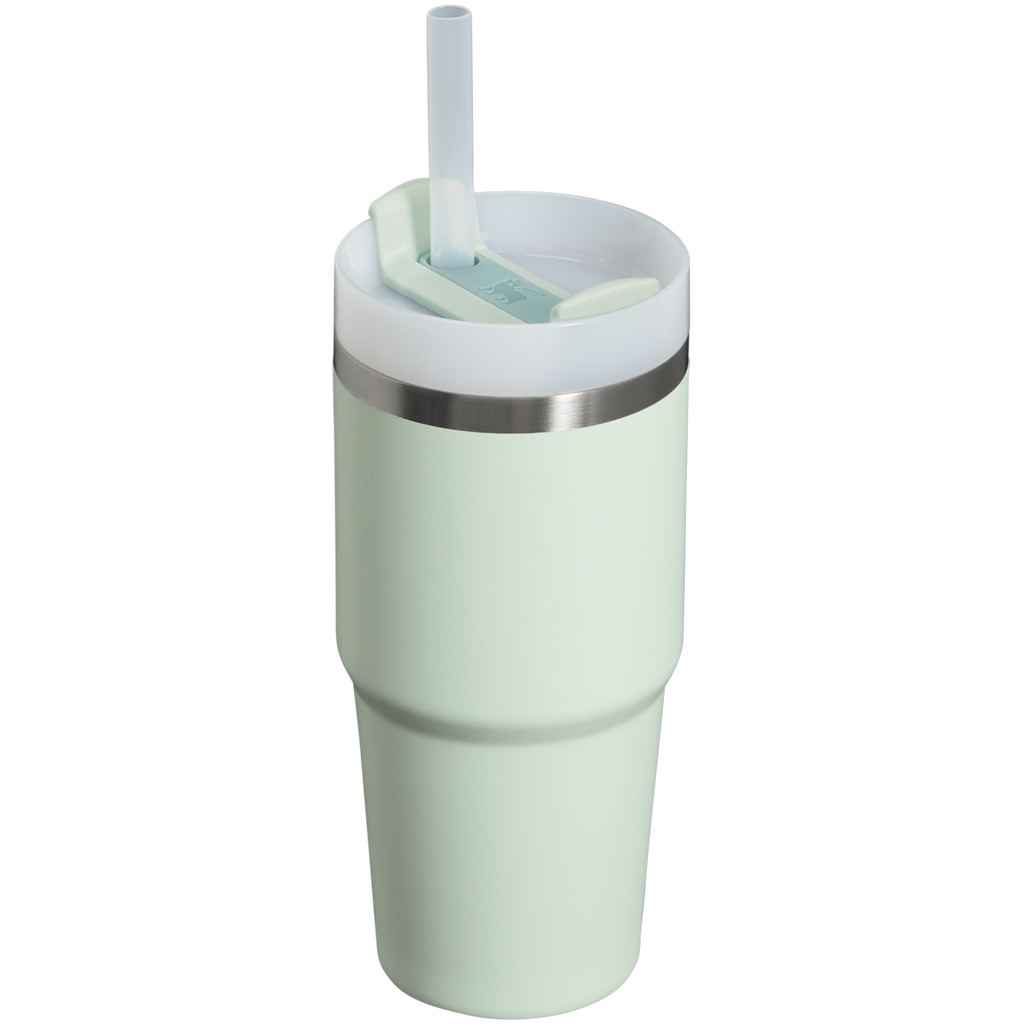 Splash-Resistant FlowState The Quencher H2.0 Flowstate Tumbler  | Stanley Create D329E - Double-Wall Vacuum Insulated Travel Tumbler with Straw Detail