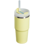 Splash-Resistant FlowState The Quencher H2.0 Flowstate Tumbler  | Stanley Create D329E - Double-Wall Vacuum Insulated Travel Tumbler with Straw Detail