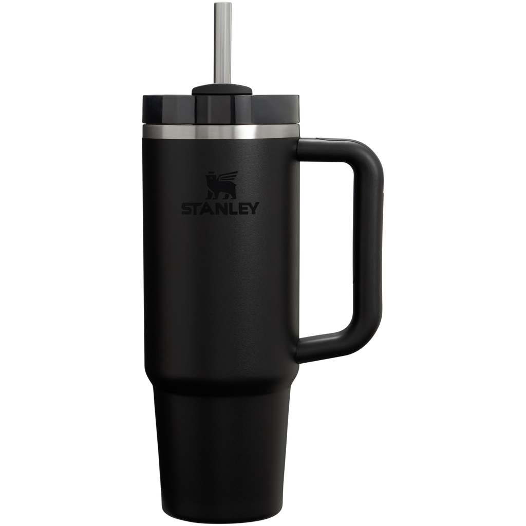 Insulated Travel The Quencher H2.0 Flowstate Tumbler D051L - Premium Stainless Steel Straw Cup for All-Day Hydration - Black 2.0