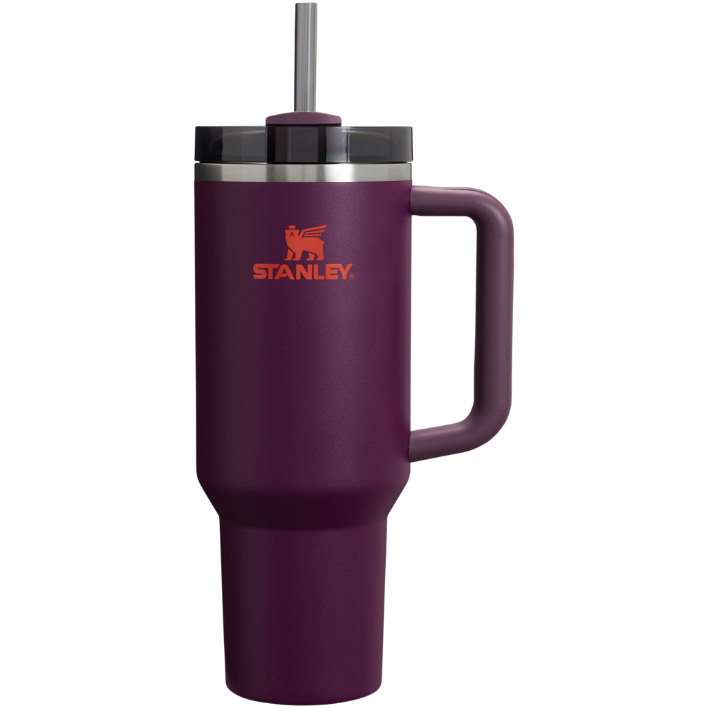 Double-Wall Vacuum The Quencher H2.0 Flowstate Tumbler  | Stanley Create D332L - Premium Stainless Steel Straw Cup for All-Day Hydration - Plum