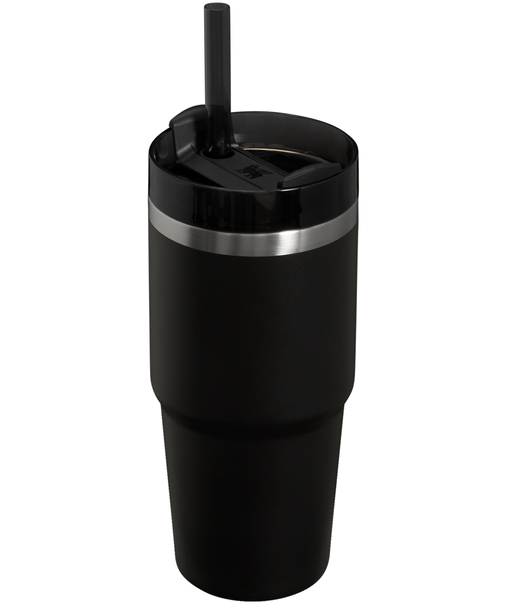 Splash-Resistant FlowState The Quencher H2.0 Flowstate Tumbler  | Stanley Create D329E - Double-Wall Vacuum Insulated Travel Tumbler with Straw Detail