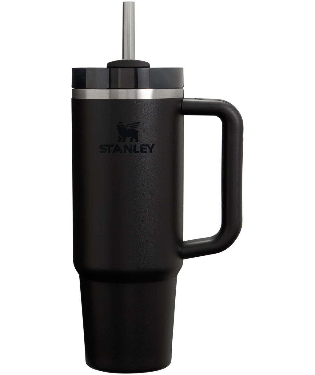 Insulated Travel The Quencher H2.0 Flowstate Tumbler | Stanley Create D331C - 40oz Large Capacity Car-Cup Friendly Quencher - Black 2.0