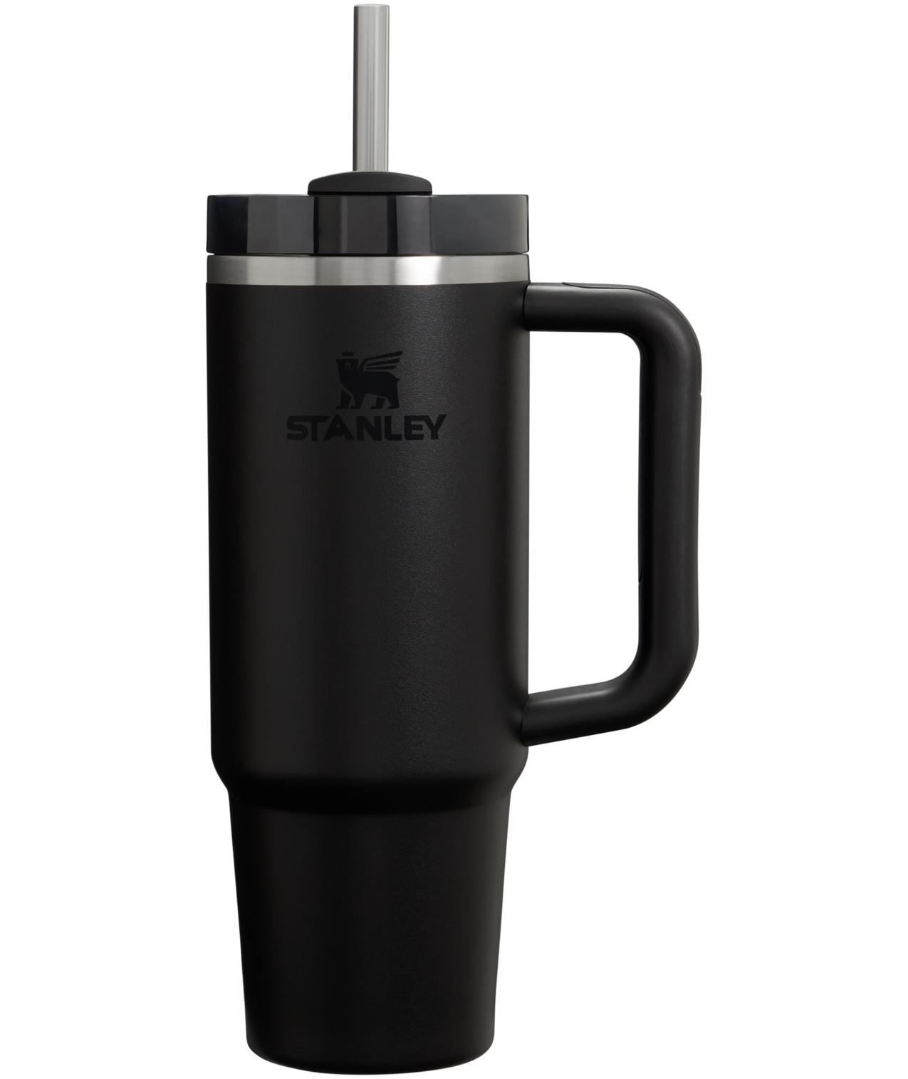 Insulated Travel The Quencher H2.0 Flowstate Tumbler | Stanley Create D331C - 40oz Large Capacity Car-Cup Friendly Quencher - Black 2.0