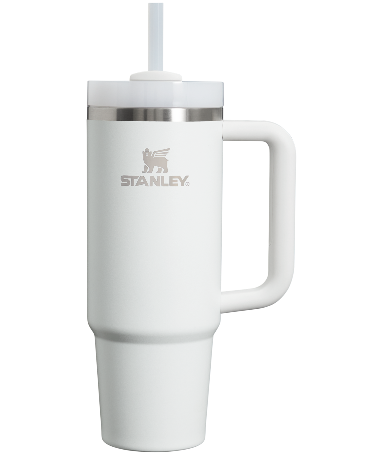 Insulated Travel The Quencher H2.0 Flowstate Tumbler | Stanley Create D331C - 40oz Large Capacity Car-Cup Friendly Quencher - Frost