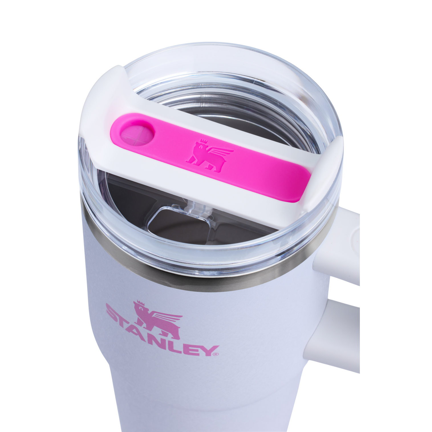 Double-Wall Vacuum The Quencher H2.O Flowstate Tumbler with Handle | Stanley Create D309N - 40oz Large Capacity Car-Cup Friendly Quencher Detail