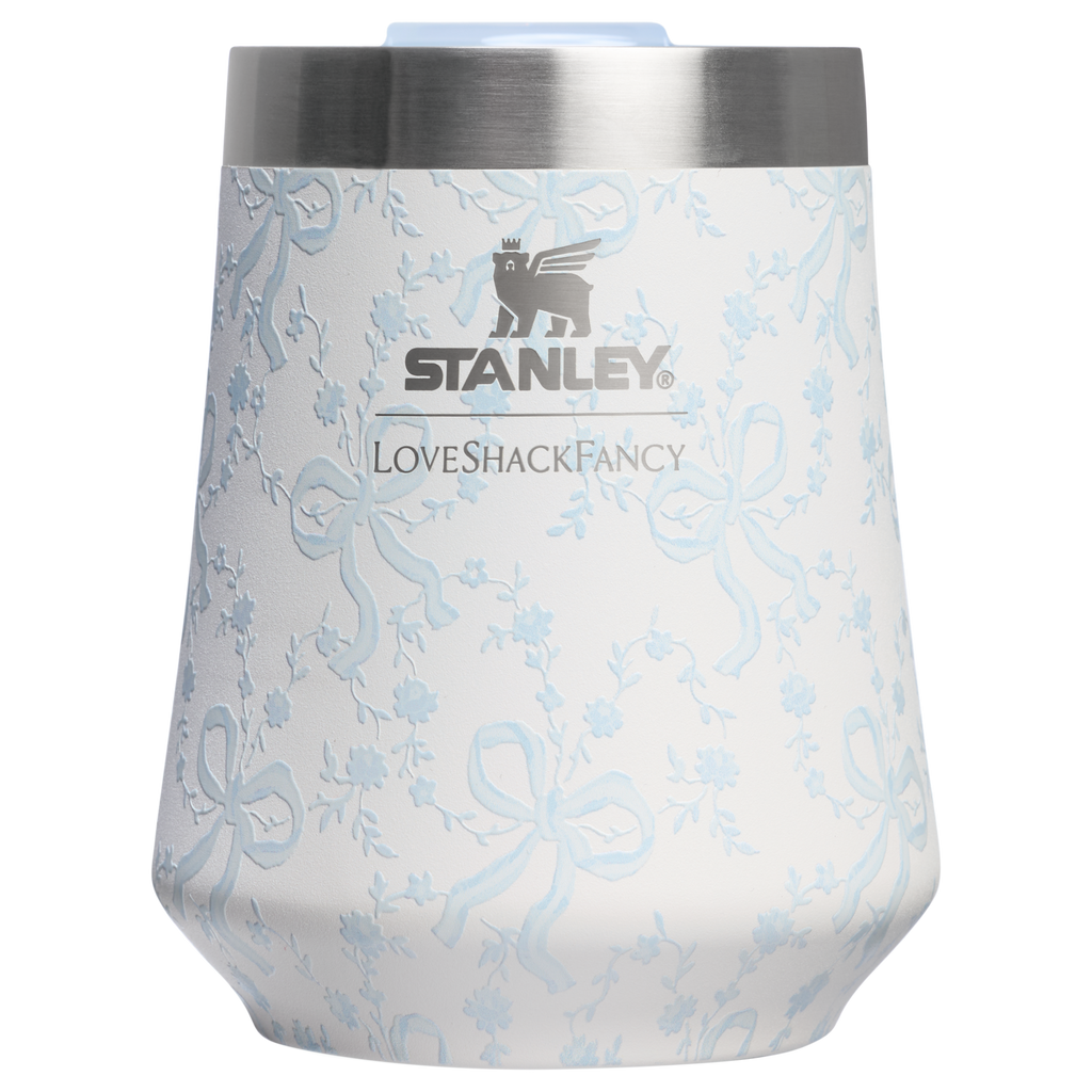 Vacuum Insulated Wine Stanley 1913 x LoveShackFancy Holiday The Reserve Wine Tumbler Set | 2-pack D205C - Shatterproof Flavor-Preserving Cocktail Tumbler with Lid Detail