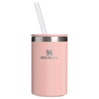 Portable Mini The Everyday Can Cooler Cup D353P - Leak-Proof Insulated Mini Cooler Bag for Lunch - Peach Rose Picnic Stripe