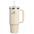 Double-Wall Vacuum The Quencher H2.0 Flowstate Tumbler D343V - 40oz Large Capacity Car-Cup Friendly Quencher - Cream Picnic Stripe