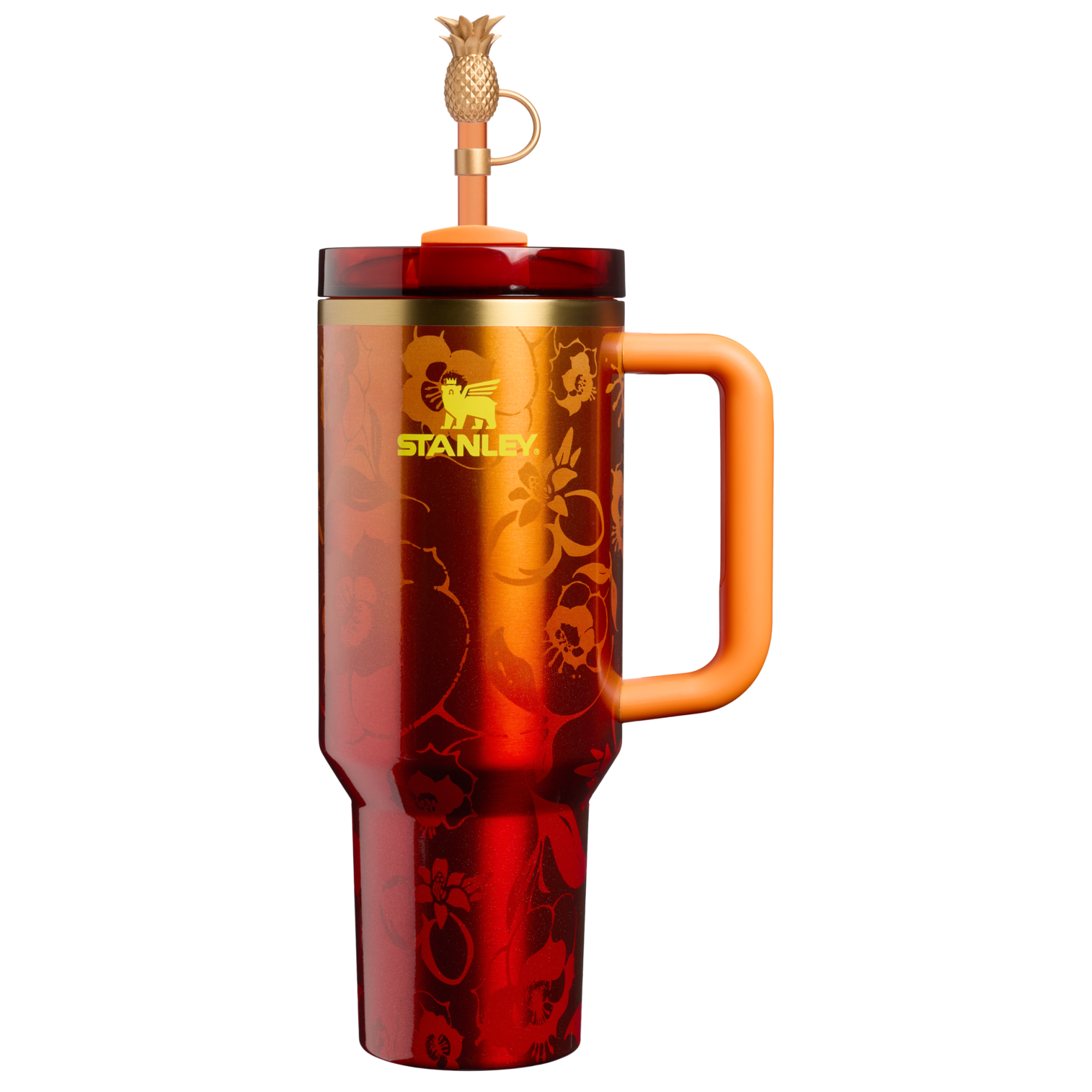Large Capacity The Stanley 1913 x Karol G Quencher H2.0 Flowstate Tumbler D275T - FlowState 3-Position Lid Insulated Travel Mug - 40oz | KAROL G FLOR