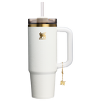 Double-Wall Vacuum The Quencher Luxe H2.0 Flowstate Tumbler D171F - Premium Stainless Steel Straw Cup for All-Day Hydration - Pale Stone Snakeskin