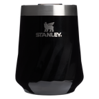 Vacuum Insulated Wine The Textured Reserve Wine Tumbler D141Z - Elegant Stemless Vacuum Insulated Wine Tumbler - Black Gloss