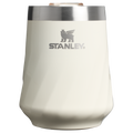 Vacuum Insulated Wine The Textured Reserve Wine Tumbler D141Z - Elegant Stemless Vacuum Insulated Wine Tumbler - Cream Gloss