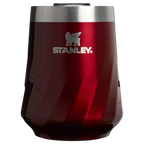Vacuum Insulated Wine The Textured Reserve Wine Tumbler D141Z - Elegant Stemless Vacuum Insulated Wine Tumbler - Garnet Shine