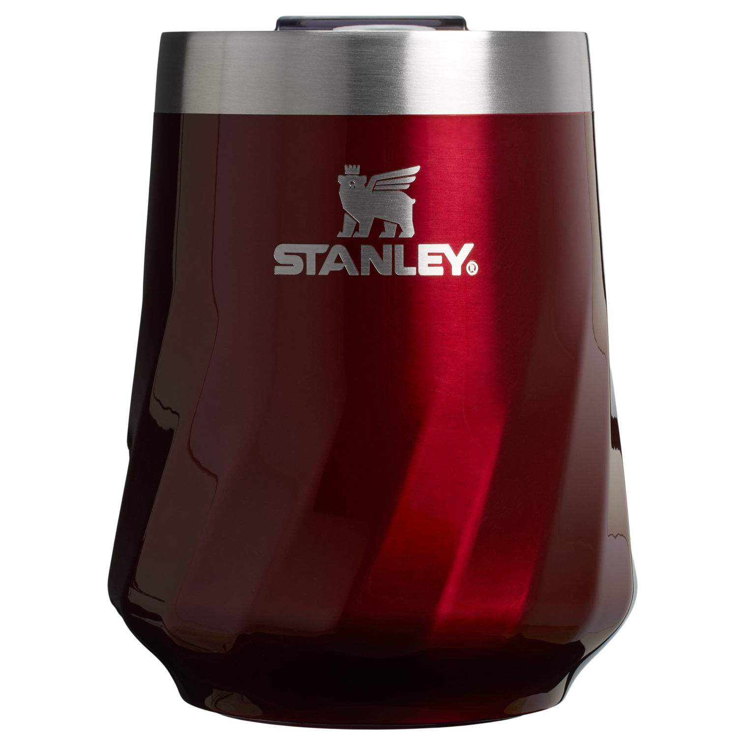 Vacuum Insulated Wine The Textured Reserve Wine Tumbler D141Z - Elegant Stemless Vacuum Insulated Wine Tumbler - Garnet Shine