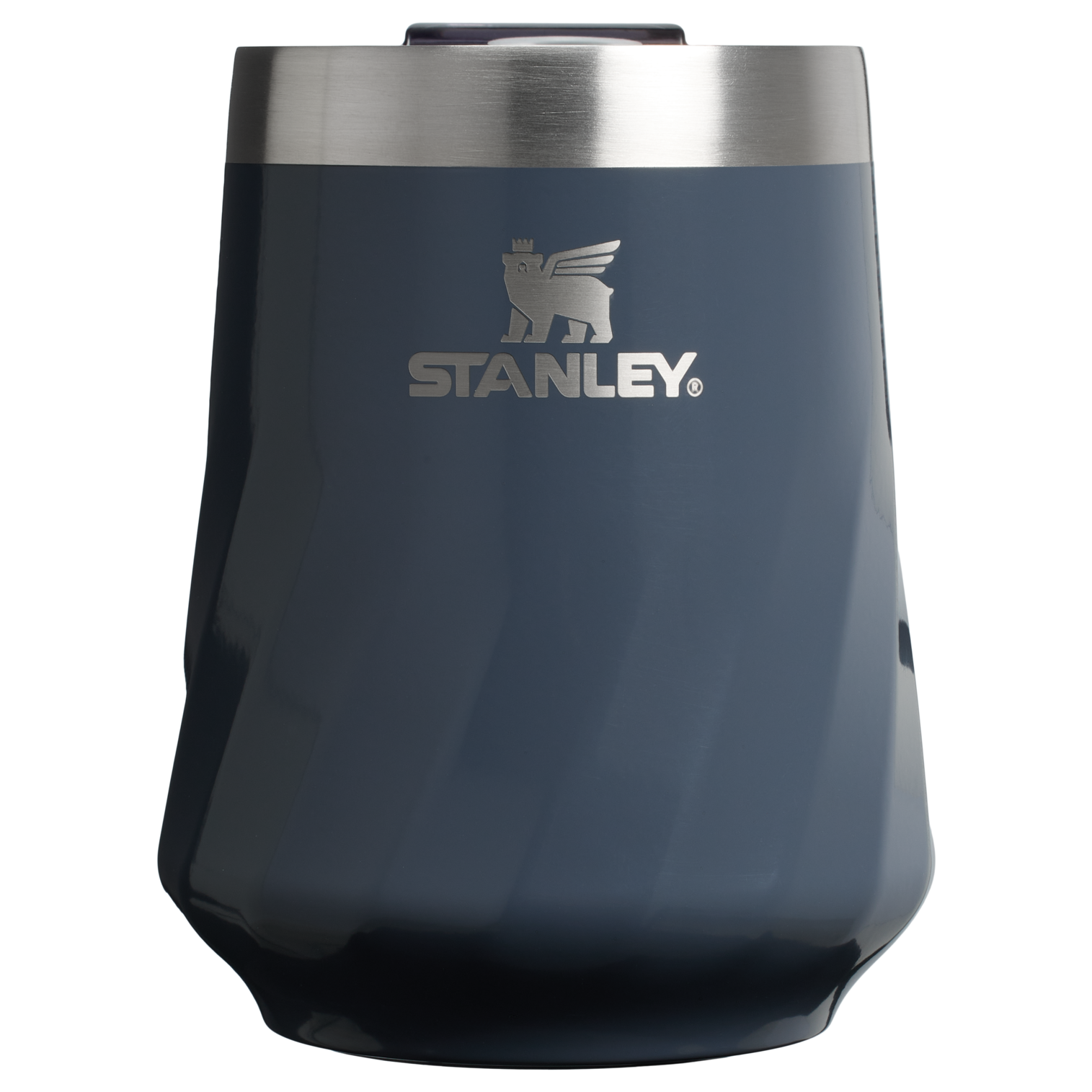 Vacuum Insulated Wine The Textured Reserve Wine Tumbler D141Z - Elegant Stemless Vacuum Insulated Wine Tumbler - Twilight Gloss