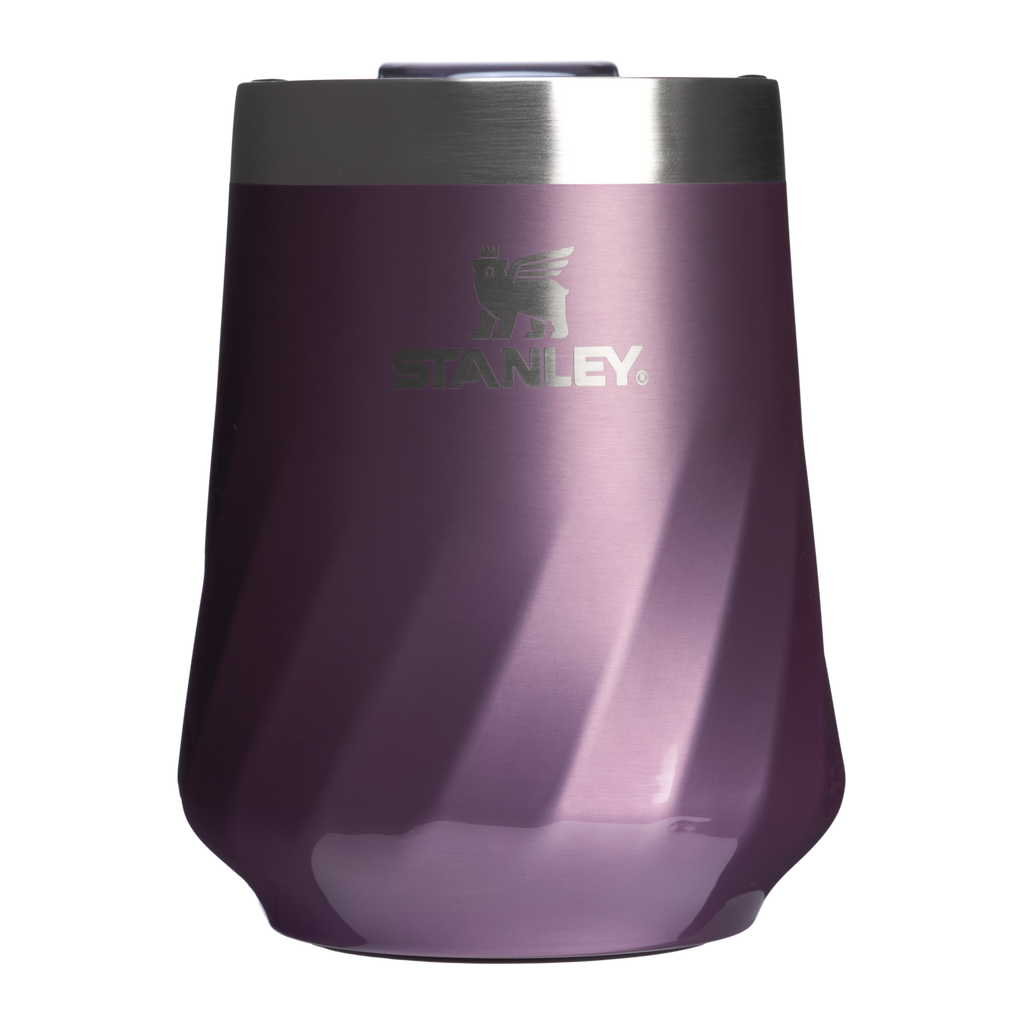 Vacuum Insulated Wine The Textured Reserve Wine Tumbler D141Z - Elegant Stemless Vacuum Insulated Wine Tumbler - Wisteria Shine