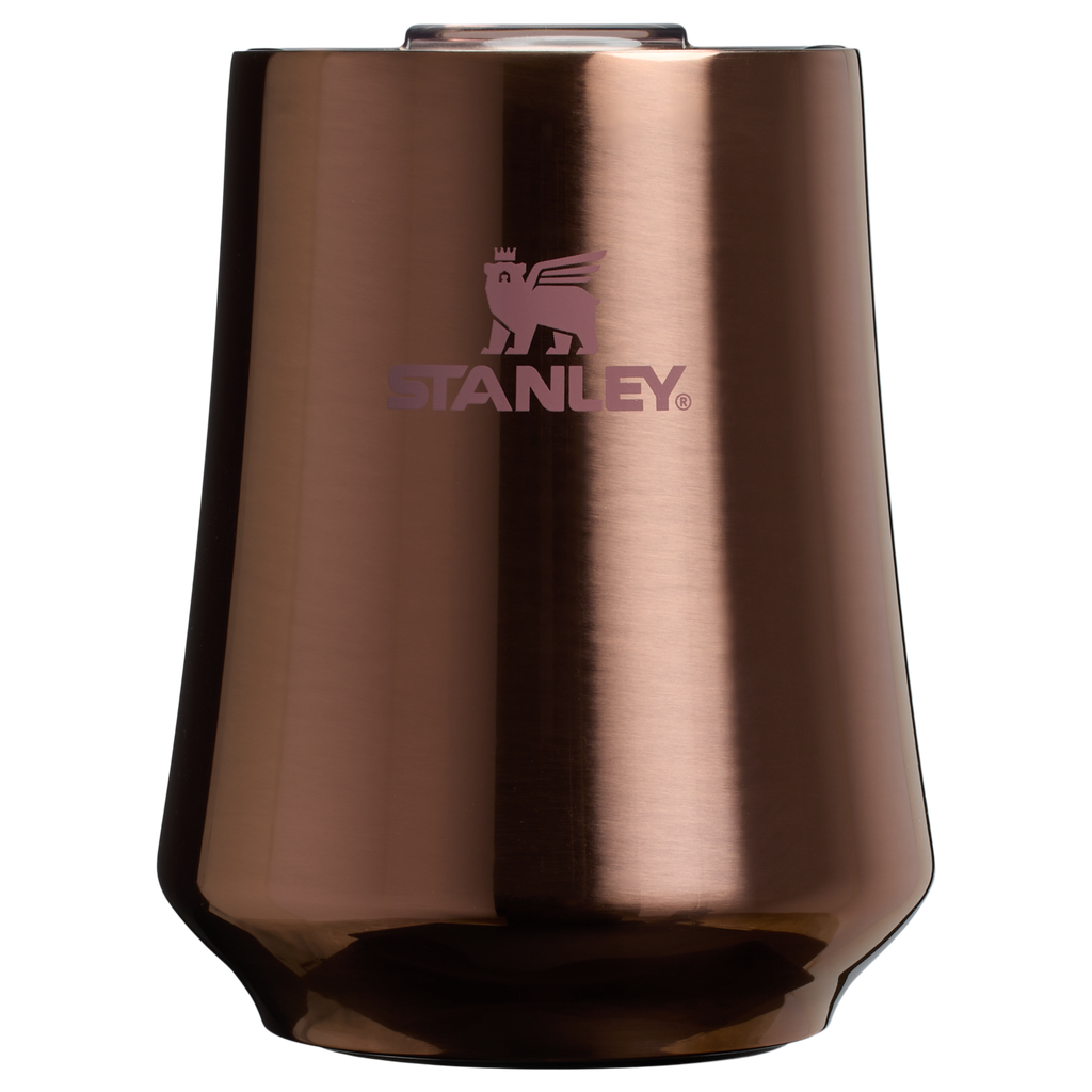 Elegant Stemless The Reserve Wine Tumbler | Stanley Create D302P - Premium Insulated Egg-Shaped Wine Glass for Outdoors - Cream Gloss