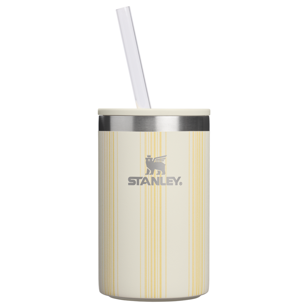 Portable Mini The Everyday Can Cooler Cup D353P - Leak-Proof Insulated Mini Cooler Bag for Lunch - Cream Picnic Stripe