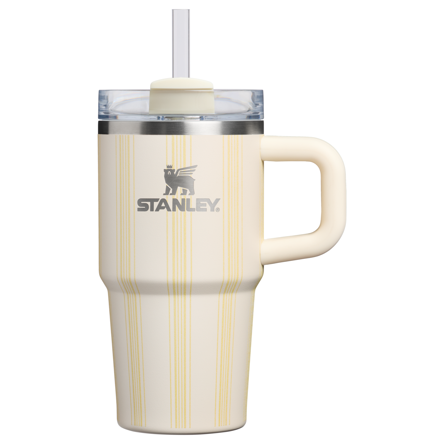Splash-Resistant FlowState The Quencher H2.0 Flowstate Tumbler D344H - 40oz Large Capacity Car-Cup Friendly Quencher - Cream Picnic Stripe