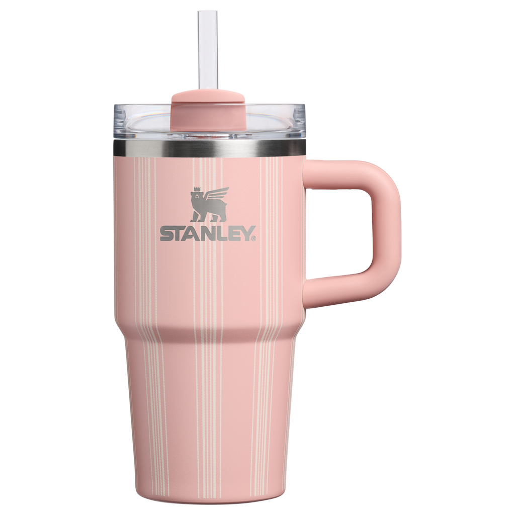 Splash-Resistant FlowState The Quencher H2.0 Flowstate Tumbler D344H - 40oz Large Capacity Car-Cup Friendly Quencher - Peach Rose Picnic Stripe