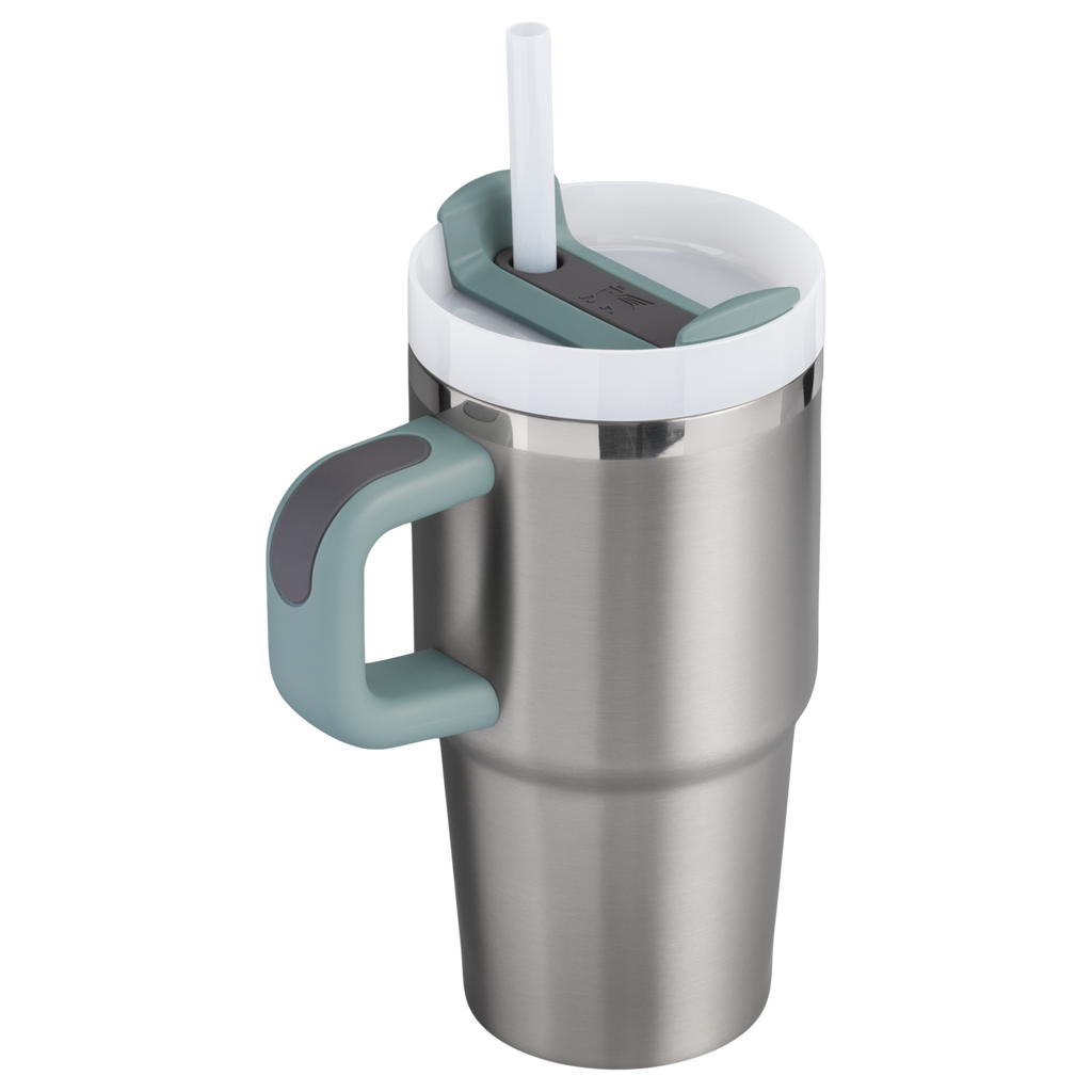 Double-Wall Vacuum The Quencher H2.O Flowstate Tumbler with Handle | Stanley Create D309N - 40oz Large Capacity Car-Cup Friendly Quencher Detail