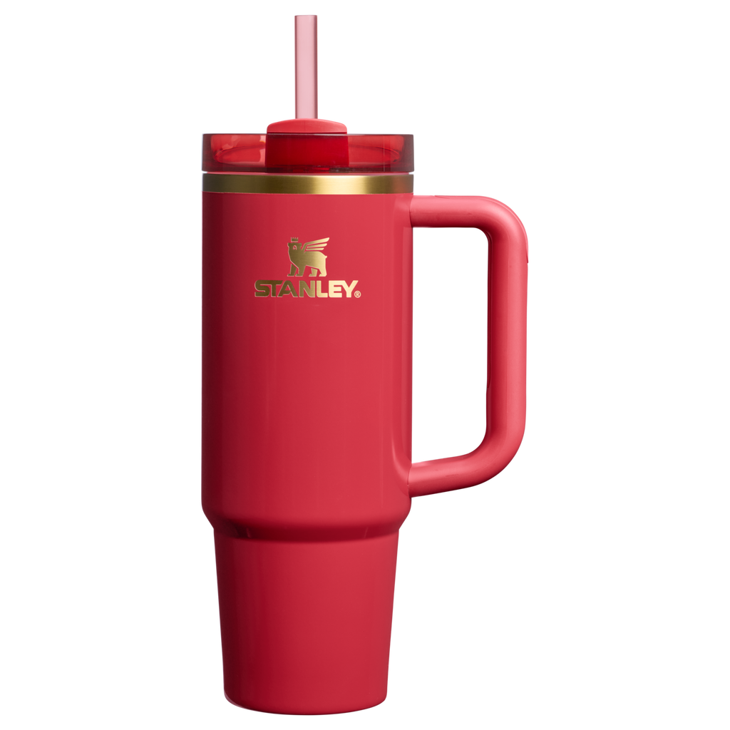 Insulated Travel The Cheers & Cheer Quencher H2.0 Flowstate Tumbler D189S - Double-Wall Vacuum Insulated Travel Tumbler with Straw - Holly Berry Gloss