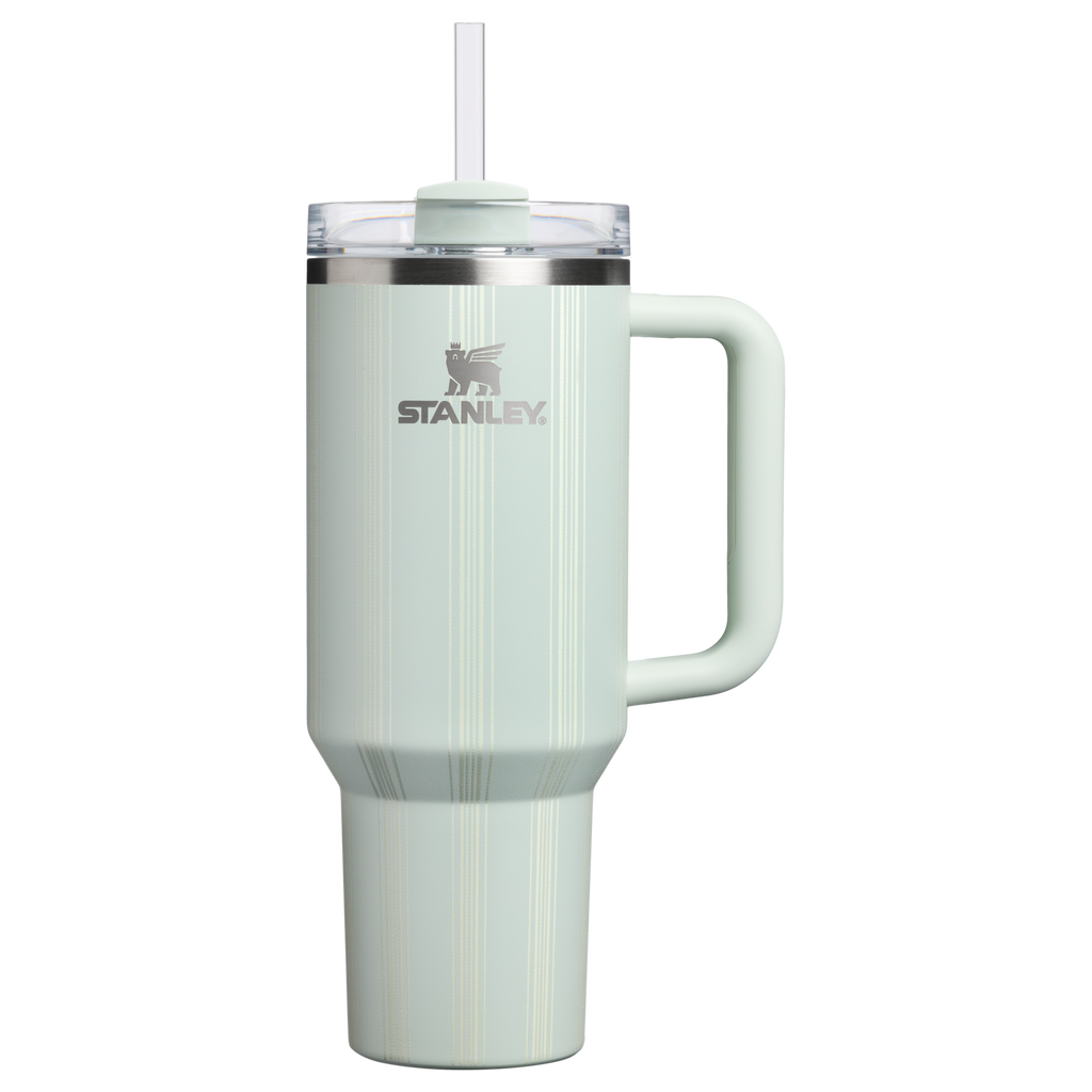 Insulated Travel The Quencher H2.0 Flowstate Tumbler D342C - Premium Stainless Steel Straw Cup for All-Day Hydration - Mist Picnic Stripe